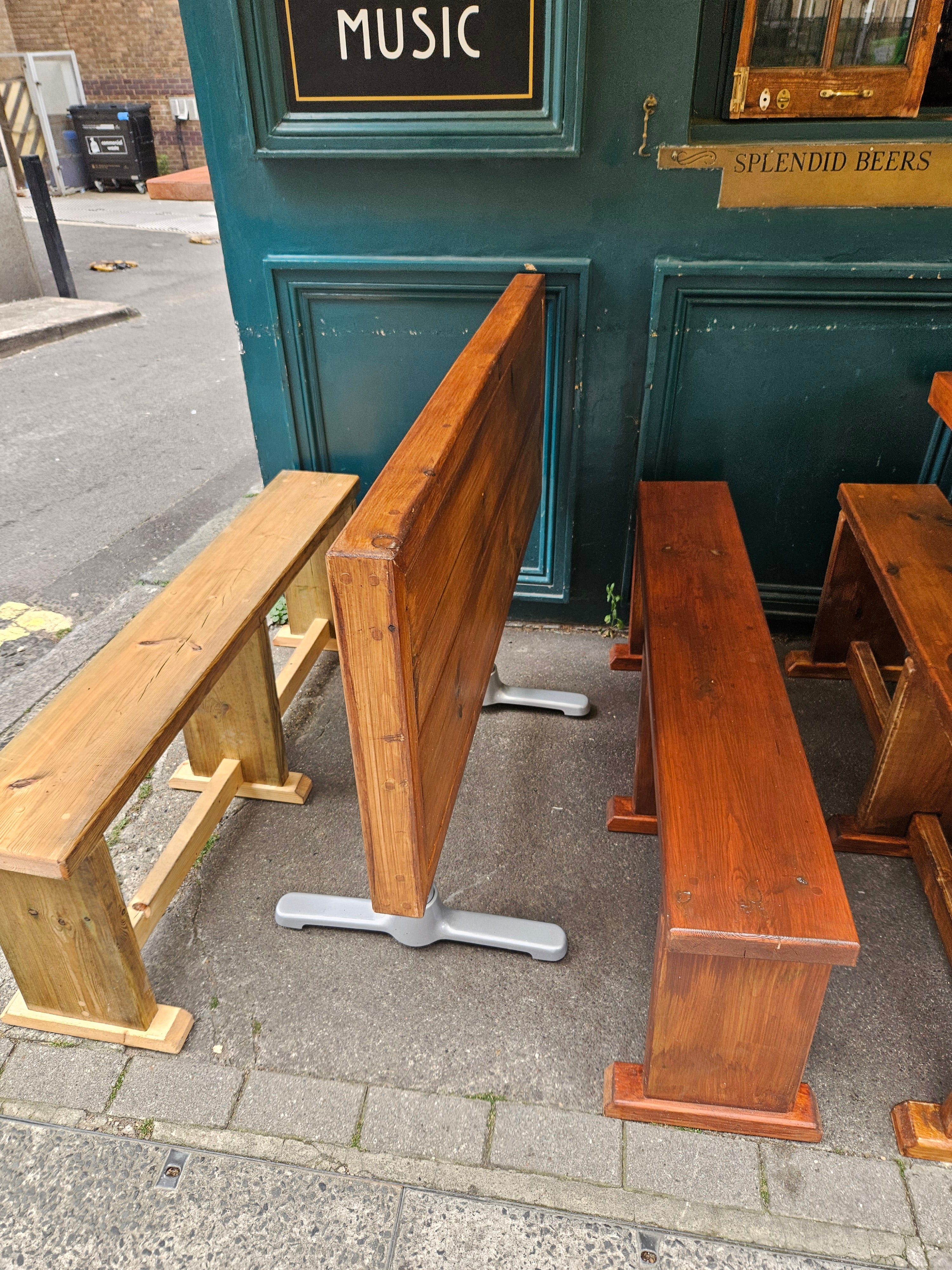 Folding table and benches